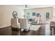 Living room with hardwood floors, gray sofa and armchairs at 531 Tributary Dr # 26, Fort Lawn, SC 29714