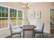 Bright breakfast nook features a round table and chairs, offering a view of the backyard at 531 Tributary Dr # 26, Fort Lawn, SC 29714