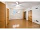 Spacious bedroom with two closets and ceiling fan at 9224 Maggie Robinson Rd, Waxhaw, NC 28173