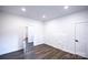 Bedroom with hardwood floors and built-in fireplace at 615 English St, Monroe, NC 28110