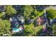 Aerial view showing house location, yard, and pool at 114 Gregg W St, Fort Mill, SC 29715