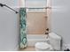 Clean bathroom with a shower/tub combo and updated fixtures at 124 Streamwood Rd, Troutman, NC 28166