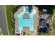 Aerial view of community pool and splash pad at 5601 Ballenger Ct, Waxhaw, NC 28173