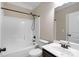 Clean bathroom with tub, shower, and vanity at 5601 Ballenger Ct, Waxhaw, NC 28173