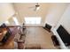 High-angle view of a living room with fireplace and comfortable seating at 5601 Ballenger Ct, Waxhaw, NC 28173