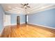 Bright and spacious primary bedroom with hardwood floors and high ceilings at 6331 Dwayne Starnes Dr, Hickory, NC 28602