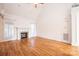 Living room with hardwood floors, fireplace and high ceilings at 6331 Dwayne Starnes Dr, Hickory, NC 28602