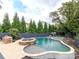 Inviting pool and spa surrounded by a spacious patio at 323 Atherton St, Charlotte, NC 28203