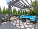 Relaxing backyard with a pergola, seating area, and fire pit at 323 Atherton St, Charlotte, NC 28203