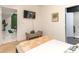 Bright bedroom with a plush bed, a large TV, and access to a private gym at 323 Atherton St, Charlotte, NC 28203