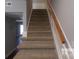 Carpeted staircase leading to the upper level of the home at 7118 Quail Meadow Ln, Charlotte, NC 28210