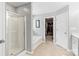 Bathroom with soaking tub, shower, and walk-in closet at 1229 Brecken Ct, Kannapolis, NC 28081