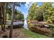 Scenic waterfront property with boat docks and lush landscaping at 746 Springwood Dr # 14&15, Mount Gilead, NC 27306