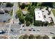 Aerial view of property, showing its location at a multi-way intersection at 110 Sims Pkwy, Harrisburg, NC 28075