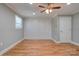 Bedroom with hardwood floors and ceiling fan at 607 Ligon St, Shelby, NC 28150