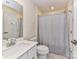 Clean bathroom with shower/tub, toilet, and vanity with sink at 657 Crudent Rd, Tega Cay, SC 29708