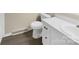 Bathroom with white vanity and toilet at 1525 Vanderlip Dr, Gastonia, NC 28052