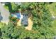 Aerial view of a new house and its surrounding lot at 159 Scotch Irish Ln, Troutman, NC 28166