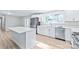 White kitchen cabinets, stainless steel appliances, and an island at 335 Davidson Hwy, Concord, NC 28027