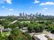 Aerial view of property with city skyline in the background at 225 Flint St, Charlotte, NC 28216