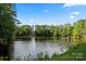 Peaceful lake view with lush green trees at 1447 London Dr, Rock Hill, SC 29732