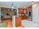 Modern kitchen with stainless steel appliances and granite countertops at 860 Arrow Point Ln, Davidson, NC 28036