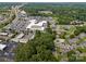Aerial view showcasing the property's surroundings and convenient access to roads at 1346 Hill Rd, Charlotte, NC 28210