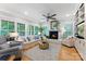Bright living room with fireplace, built-ins, and hardwood floors at 534 Coman Ln, Kings Mountain, NC 28086