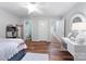 Bright bedroom with ensuite bathroom, built-in shelving and vanity at 534 Coman Ln, Kings Mountain, NC 28086