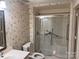 Bathroom with a walk-in shower and tiled floor at 300 N Fulton St # 11, Salisbury, NC 28144