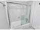 Bathroom with shower/tub combo and updated fixtures at 4754 Hedgemore Dr # T, Charlotte, NC 28209