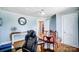 Dining area with wood table and chairs, hardwood floors at 115 Abernathy St, Mount Holly, NC 28120