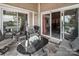Spacious patio with seating area and access to the living area at 18641 Harborside Dr, Cornelius, NC 28031