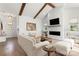 Living room with fireplace and high ceilings at 4759 Polo Gate Blvd, Charlotte, NC 28216