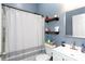 Full bathroom with shower/tub combo and white vanity at 133 Ole Eastpointe Dr, York, SC 29745