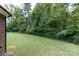 Grass backyard bordered by a privacy fence and trees at 133 Ole Eastpointe Dr, York, SC 29745