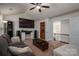 Spacious bonus room with large TV and comfortable seating at 4050 Halyard Dr, Denver, NC 28037