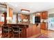 Spacious kitchen with an island, granite countertops, and custom cabinetry at 1408 Stone Gate Dr, Shelby, NC 28150