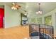 Open living space with hardwood floors and fireplace at 241 Spring Shore Rd, Statesville, NC 28677