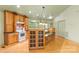 Kitchen with light wood cabinets and island at 241 Spring Shore Rd, Statesville, NC 28677