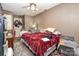 Bedroom with a king-size bed and plenty of storage at 316 W Sandy Ridge Rd, Monroe, NC 28112