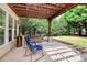 Relaxing backyard patio with pergola and comfortable seating at 1001 Serel Dr, Matthews, NC 28104
