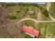 Aerial view showing house, detached building, and expansive property at 225 Frye Hts, Taylorsville, NC 28681