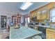 View of kitchen from dining area, showing island and appliances at 225 Frye Hts, Taylorsville, NC 28681