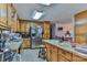 Kitchen with stainless steel appliances and wood cabinets at 225 Frye Hts, Taylorsville, NC 28681