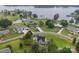 Aerial view of lakefront property with several houses visible at 540 Harbor Rd, Norwood, NC 28128