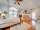 Main bedroom with king-size bed and access to private balcony at 540 Harbor Rd, Norwood, NC 28128