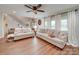 Living room with hardwood floors, neutral decor, and two comfy sofas at 540 Harbor Rd, Norwood, NC 28128
