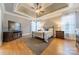 Spacious main bedroom with hardwood floors and large windows at 293 Bayberry Creek Cir, Mooresville, NC 28117