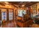 Rustic interior with stained glass doors and antique decor at 5067 E Dixon Blvd, Kings Mountain, NC 28086